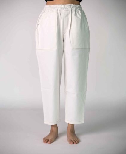Zeda’s unisex all day long denim - White