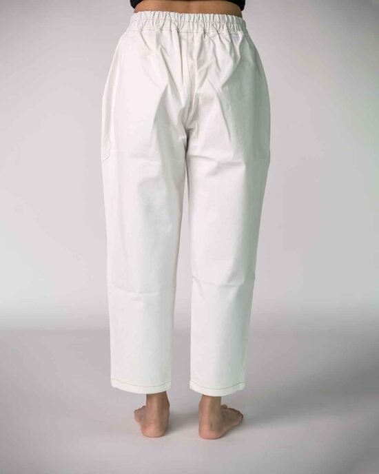 Zeda’s unisex all day long denim - White