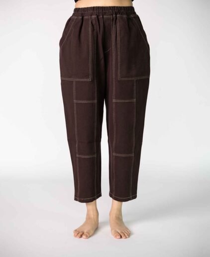 Zeda’s Unisex All Day Long Denim Pants with 4way stretch - Brown
