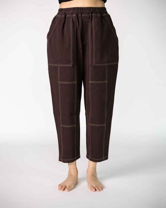 Zeda’s Unisex All Day Long Denim Pants with 4way stretch - Brown