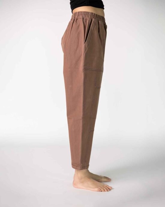 Zeda’s Unisex All Day Long Denim Pants with 4way stretch - Mocha - Image 2